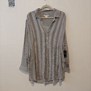 NWT Torrid Striped Button-Up Shirt
